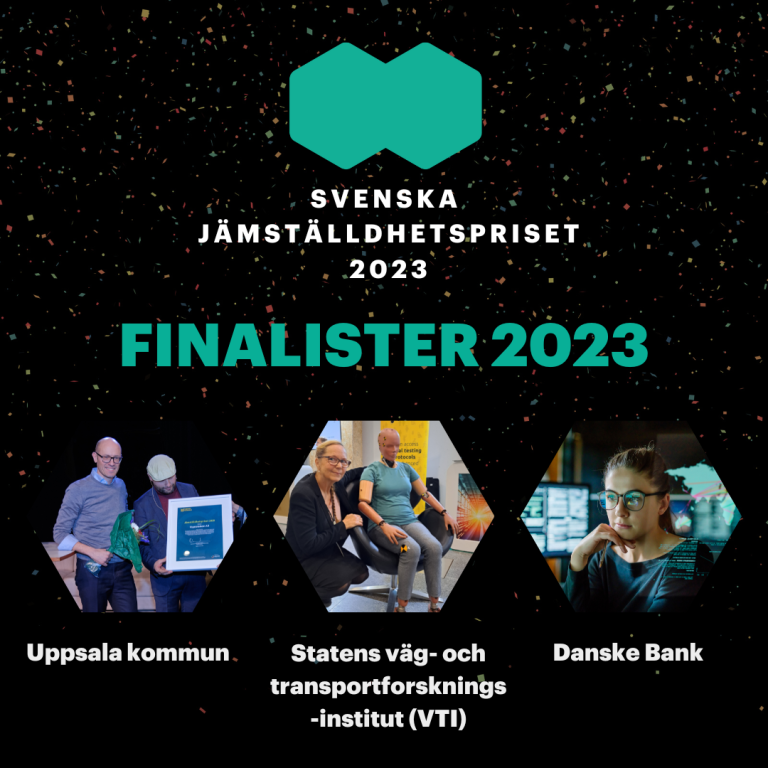 Tre bidrag till final i Svenska Jämställdhetspriset 2023
