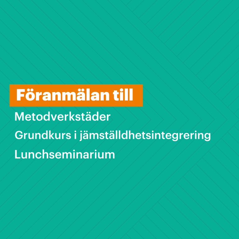 Nu har föranmälan föranmälan till metodverkstäder, grundkurs och lunchseminarium öppnat