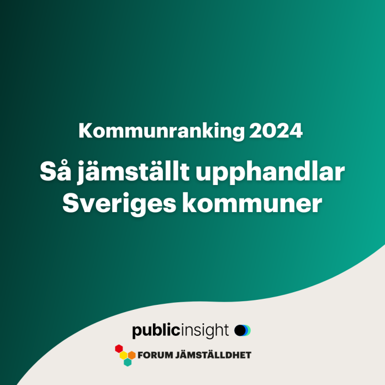 Så jämställt upphandlar Sveriges kommuner